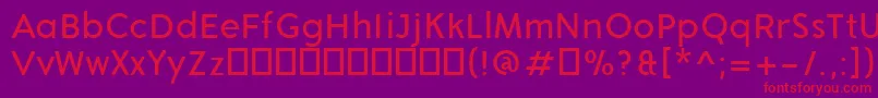 AronGrotesqueRegular Font – Red Fonts on Purple Background