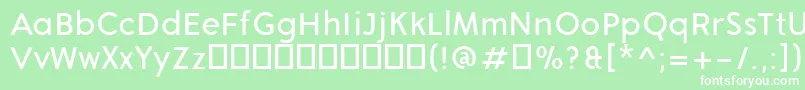 AronGrotesqueRegular Font – White Fonts on Green Background