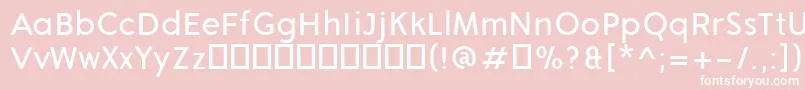 フォントAronGrotesqueRegular – ピンクの背景に白い文字