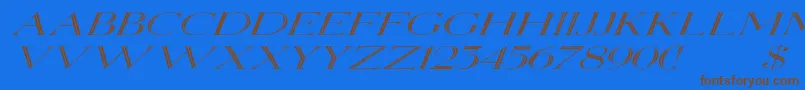 ElizabethexItalic Font – Brown Fonts on Blue Background