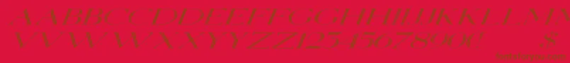 ElizabethexItalic Font – Brown Fonts on Red Background