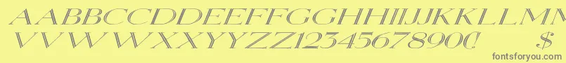 Saiba mais sobre a fonte ElizabethexItalic Fonte ElizabethexItalic – fontes cinzas em um fundo amarelo
