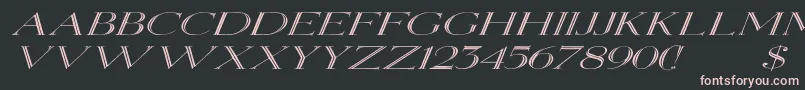 ElizabethexItalic Font – Pink Fonts on Black Background