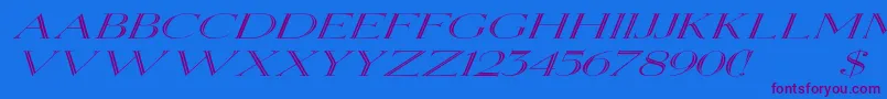 fuente ElizabethexItalic – Fuentes Moradas Sobre Fondo Azul