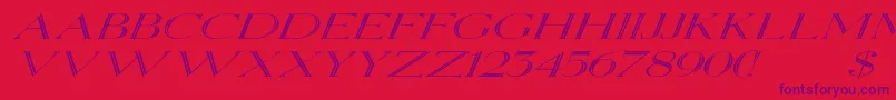 En savoir plus sur la police ElizabethexItalic Police ElizabethexItalic – polices violettes sur fond rouge