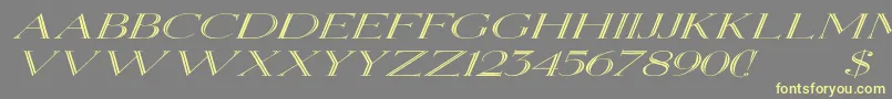 ElizabethexItalic Font – Yellow Fonts on Gray Background
