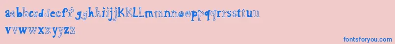 Cfcharlie Font – Blue Fonts on Pink Background