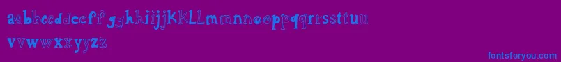 Cfcharlie-Schriftart – Blaue Schriften auf violettem Hintergrund