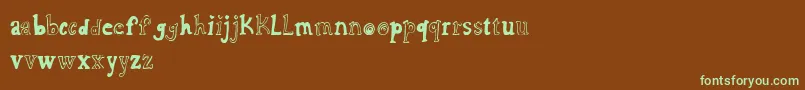 Cfcharlie Font – Green Fonts on Brown Background