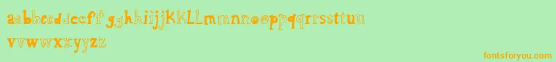Cfcharlie Font – Orange Fonts on Green Background