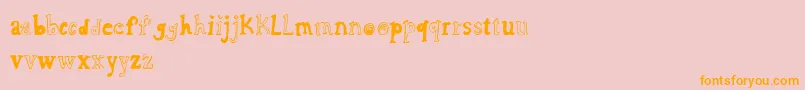 Cfcharlie Font – Orange Fonts on Pink Background