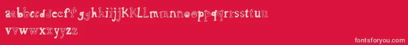 Cfcharlie Font – Pink Fonts on Red Background