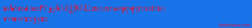 Cfcharlie Font – Red Fonts on Blue Background