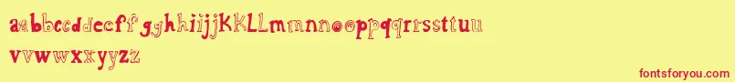 Cfcharlie Font – Red Fonts on Yellow Background