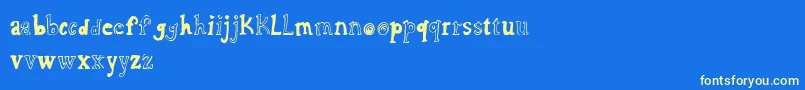 Cfcharlie Font – Yellow Fonts on Blue Background