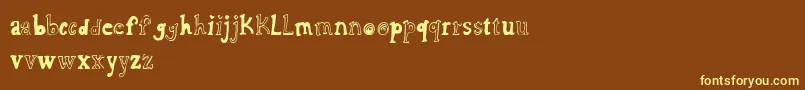 Cfcharlie Font – Yellow Fonts on Brown Background