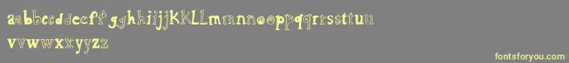 Cfcharlie Font – Yellow Fonts on Gray Background