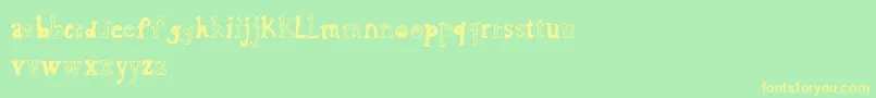 Cfcharlie Font – Yellow Fonts on Green Background