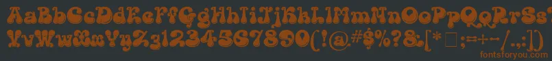 KingthingsLickorishe Font – Brown Fonts on Black Background