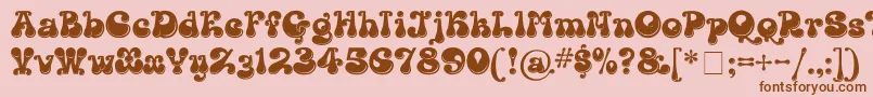 KingthingsLickorishe Font – Brown Fonts on Pink Background