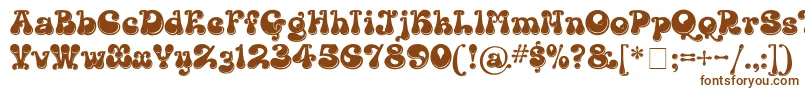 Шрифт KingthingsLickorishe – коричневые шрифты на белом фоне