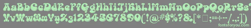 KingthingsLickorishe Font – Green Fonts on Gray Background