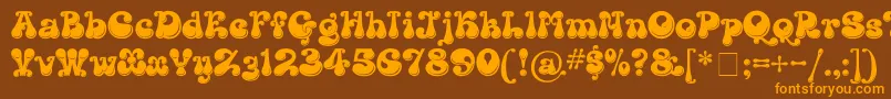 KingthingsLickorishe Font – Orange Fonts on Brown Background