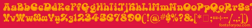 KingthingsLickorishe Font – Orange Fonts on Red Background