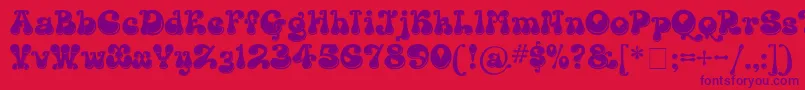 KingthingsLickorishe Font – Purple Fonts on Red Background