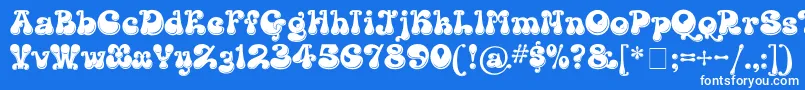 KingthingsLickorishe Font – White Fonts on Blue Background