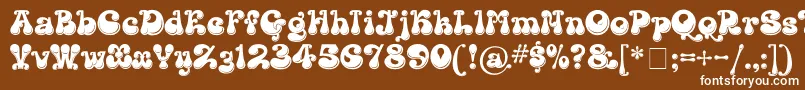 KingthingsLickorishe Font – White Fonts on Brown Background