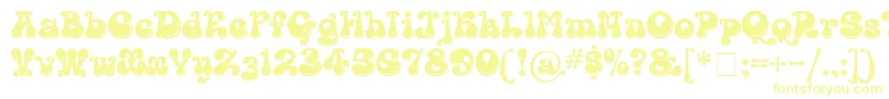 Шрифт KingthingsLickorishe – жёлтые шрифты