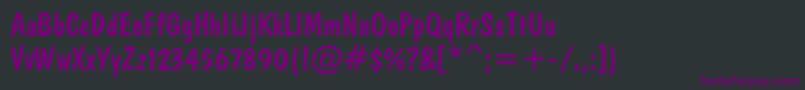 フォントDomcasual – 黒い背景に紫のフォント