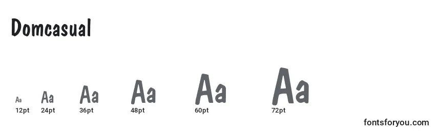 Domcasual Font Sizes