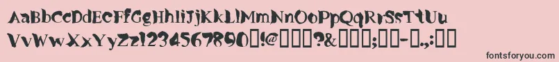 Weitere Informationen zur Missinglink-Schriftart Missinglink-Schriftart – Schwarze Schriften auf rosa Hintergrund