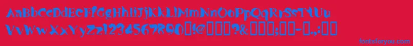 Missinglink Font – Blue Fonts on Red Background