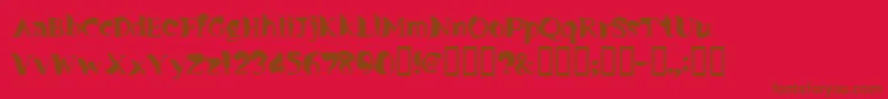 Missinglink Font – Brown Fonts on Red Background