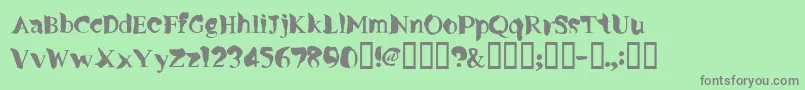 Missinglink Font – Gray Fonts on Green Background