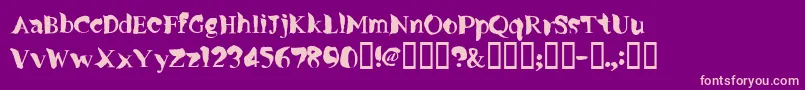 Missinglink Font – Pink Fonts on Purple Background