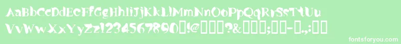 Missinglink Font – White Fonts on Green Background