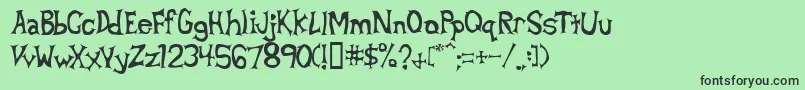 Betad Font – Black Fonts on Green Background