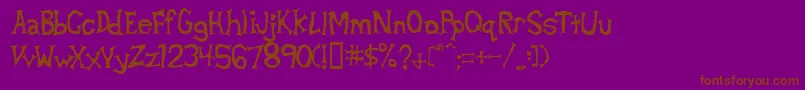 Betad-fontti – ruskeat fontit violetilla taustalla