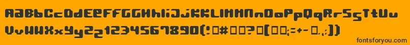 Pormask2 Font – Black Fonts on Orange Background