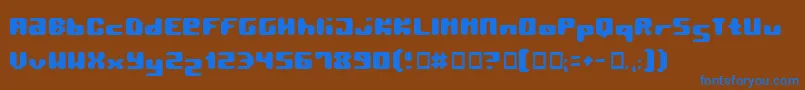Pormask2 Font – Blue Fonts on Brown Background