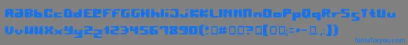 Pormask2 Font – Blue Fonts on Gray Background