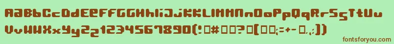 Pormask2 Font – Brown Fonts on Green Background