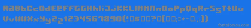 Pormask2 Font – Gray Fonts on Blue Background
