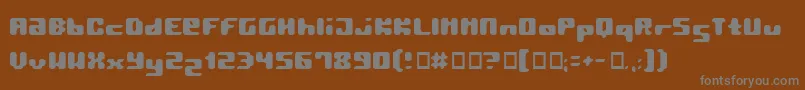 Pormask2 Font – Gray Fonts on Brown Background
