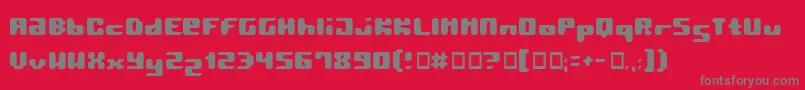 Pormask2 Font – Gray Fonts on Red Background