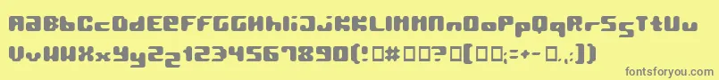 Pormask2 Font – Gray Fonts on Yellow Background